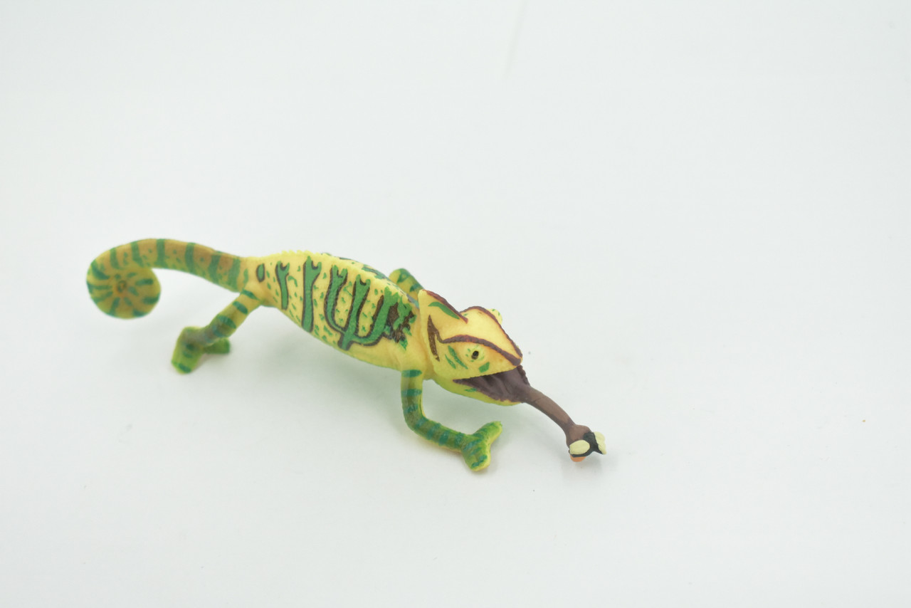 Lizard, Panther Chameleon, Museum Quality, Hand Painted, Realistic, Rubber, Reptile, Figure, Model, Toy, Kids, Educational, Gift,       5"       CH678 BB171 