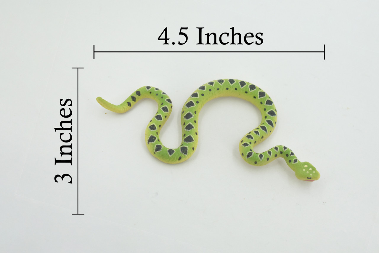 Snake, Mojave rattlesnake, Green, Reptile, Museum Quality, Hand Painted, Rubber, Educational, Realistic, Lifelike, Toy, Kids, Gift,       4 1/2"     CH690 BB173