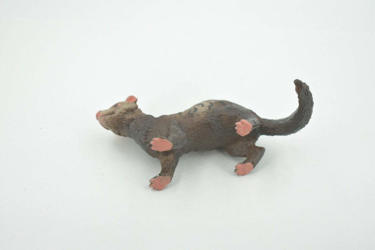 Ferret, Domesticated Weasel, Brown, Mustelidae, Museum Quality, Hand Painted, Rubber, Educational, Realistic, Lifelike, Toy, Kids, Gift, 5" CH692 BB173