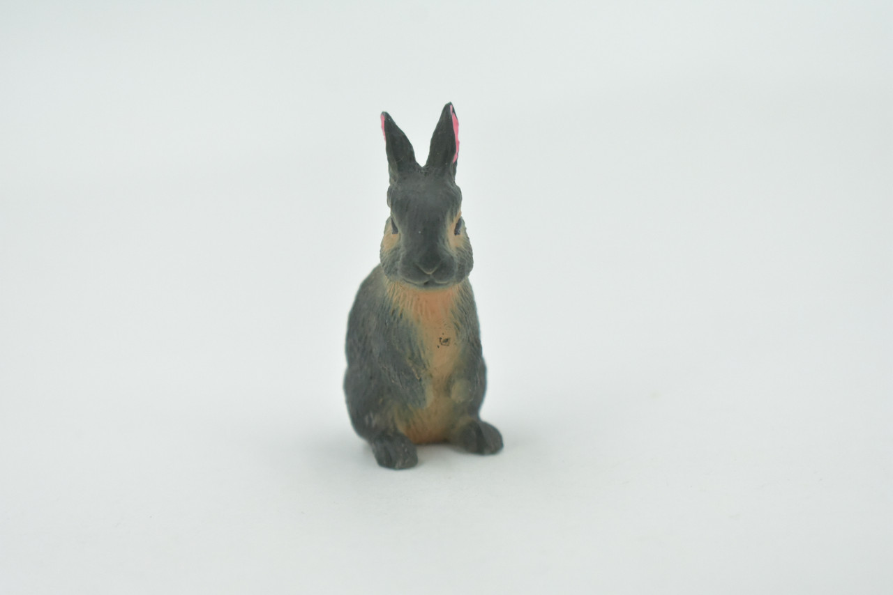 Rabbit, Hare, Bunny Rabbits, Museum Quality, Hand Painted, Rubber, Animal, Toy, Figure, Realistic, Model, Replica, Kids, Educational, Gift,        2"     CH708 BB174