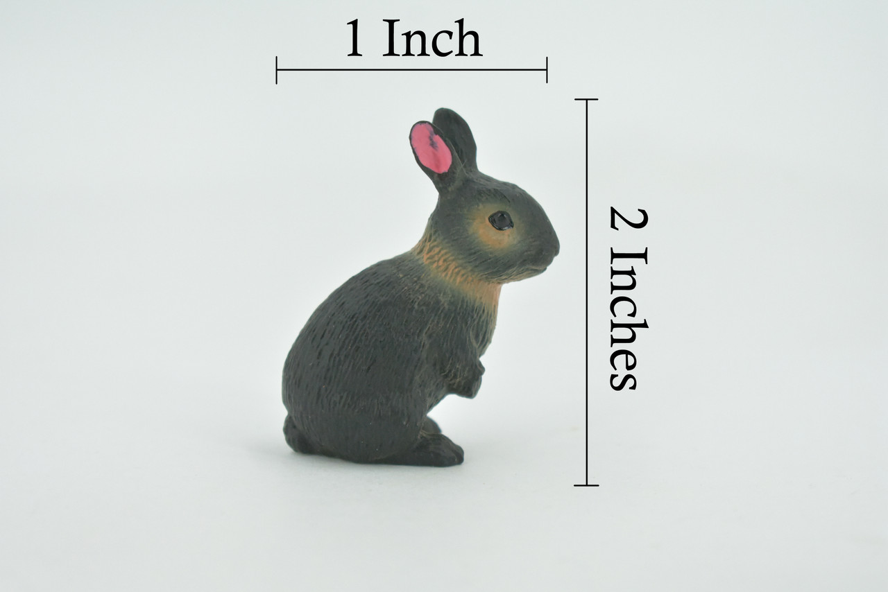 Rabbit, Hare, Bunny Rabbits, Museum Quality, Hand Painted, Rubber, Animal, Toy, Figure, Realistic, Model, Replica, Kids, Educational, Gift,        2"     CH708 BB174