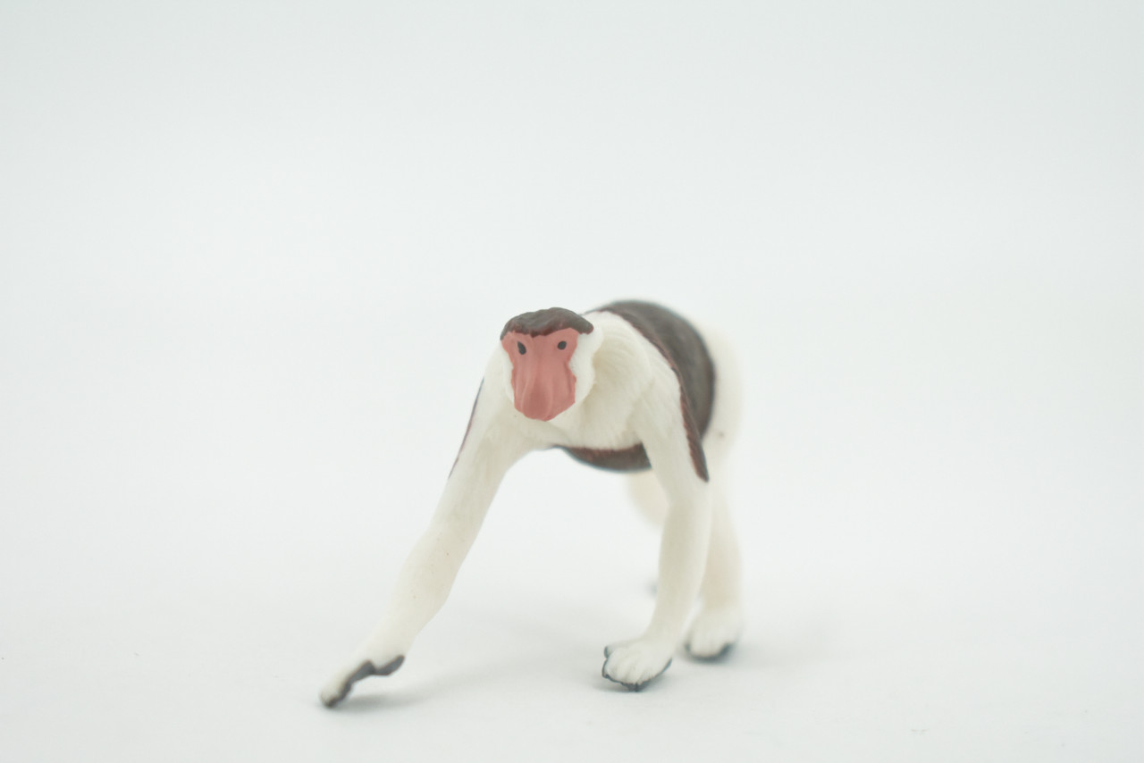 Monkey, Proboscis, Long Nosed, Primate, Museum Quality, Hand Painted, Rubber Animal, Educational, Realistic, Figure, Toy, Kids, Replica, Gift,      3"     CH709 BB174