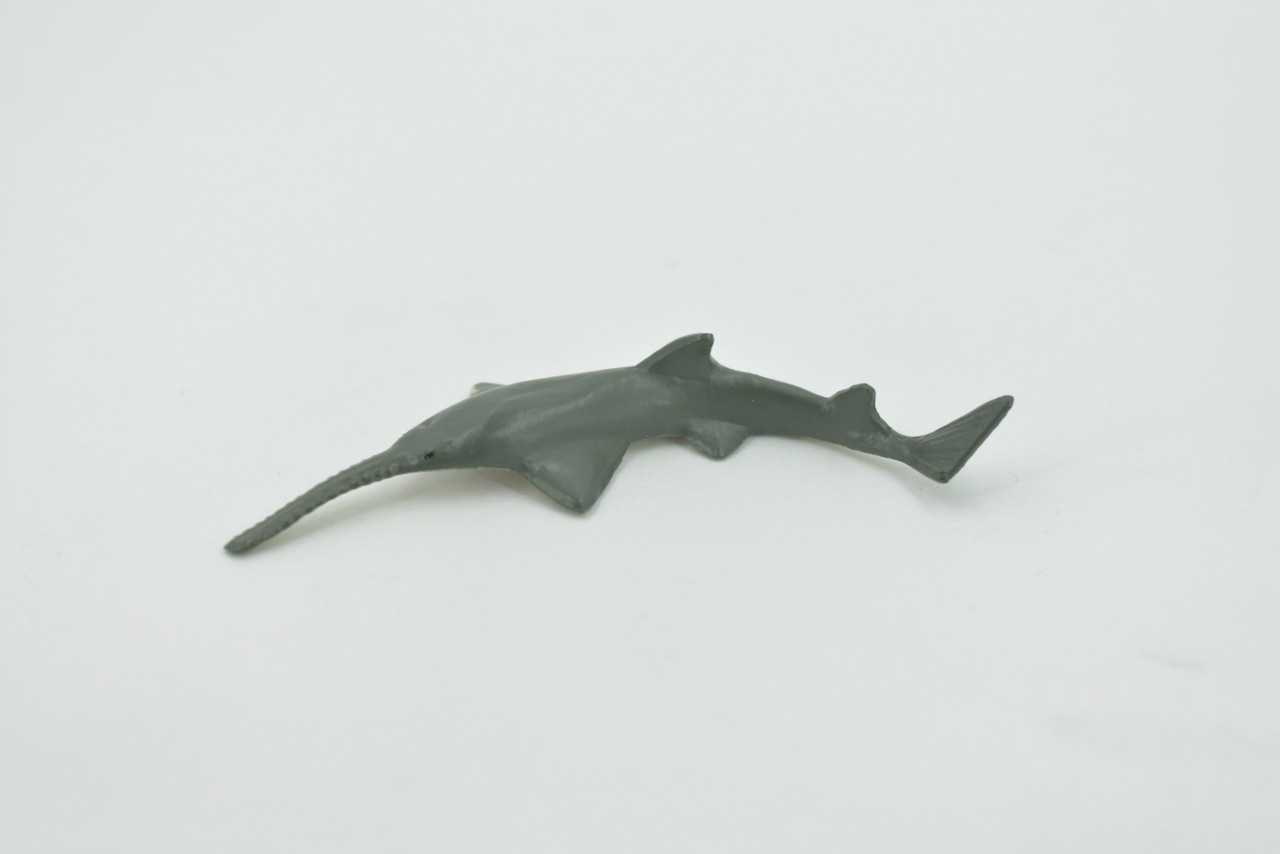 Shark, Sawfish, Ray, Carpenter Shark, High Quality, Hand Painted, Rubber Animal, Realistic, Figure, Model, Toy, Kids, Educational, Gift,    3"     CH711 BB174
