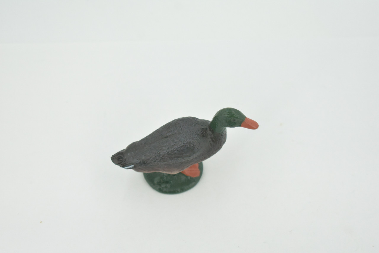 Bird, Mallard Duck, Drake, Male, Museum Quality, Hand Painted, Rubber, Realistic, Figure, Model, Replica, Toy, Kids, Educational, Gift,        3"        CH715 BB174