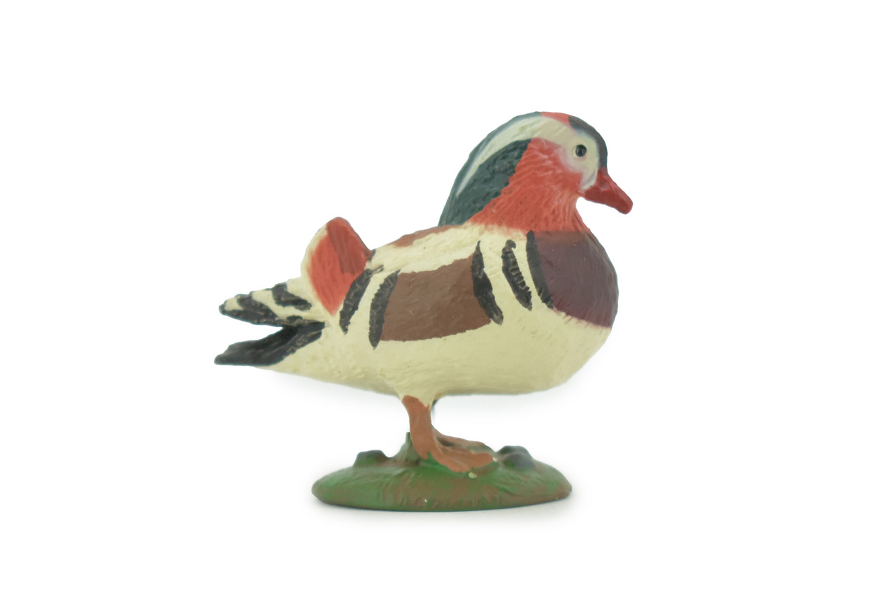 Bird, Mandarin Duck, Museum Quality, Hand Painted, Rubber, Realistic, Figure, Model, Replica, Toy, Kids, Educational, Gift,        2"        CH716 BB174 