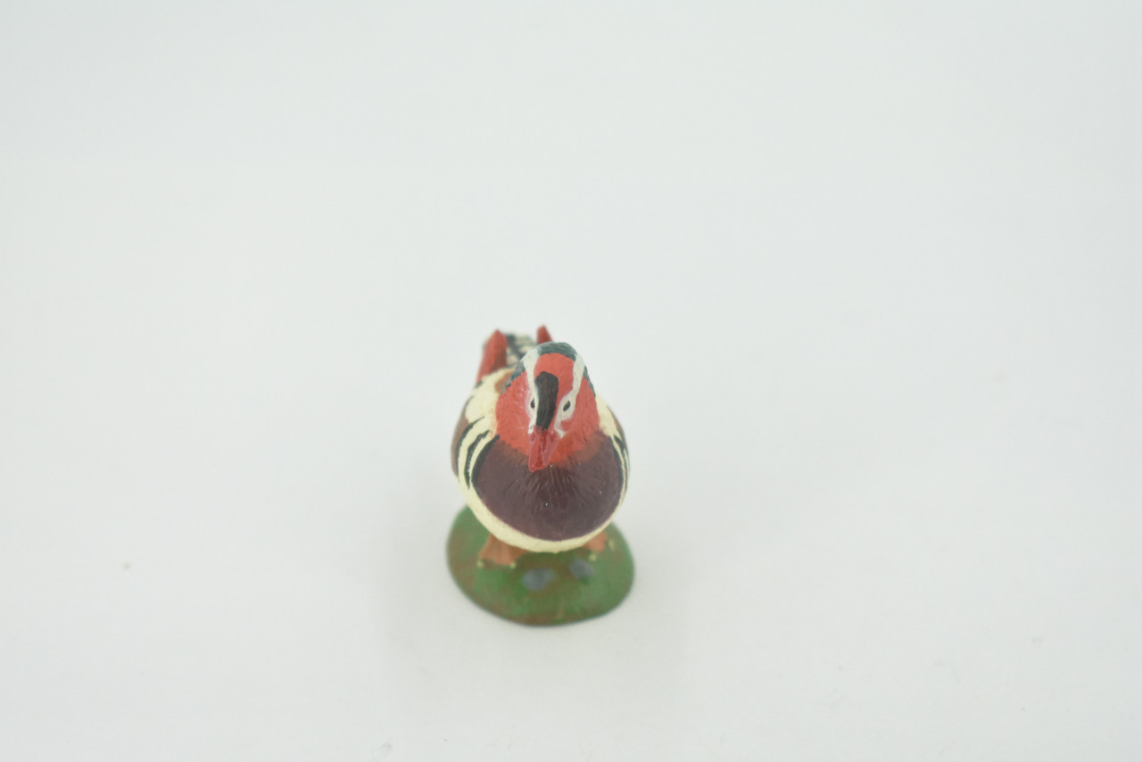 Bird, Mandarin Duck, Museum Quality, Hand Painted, Rubber, Realistic, Figure, Model, Replica, Toy, Kids, Educational, Gift,        2"        CH716 BB174 