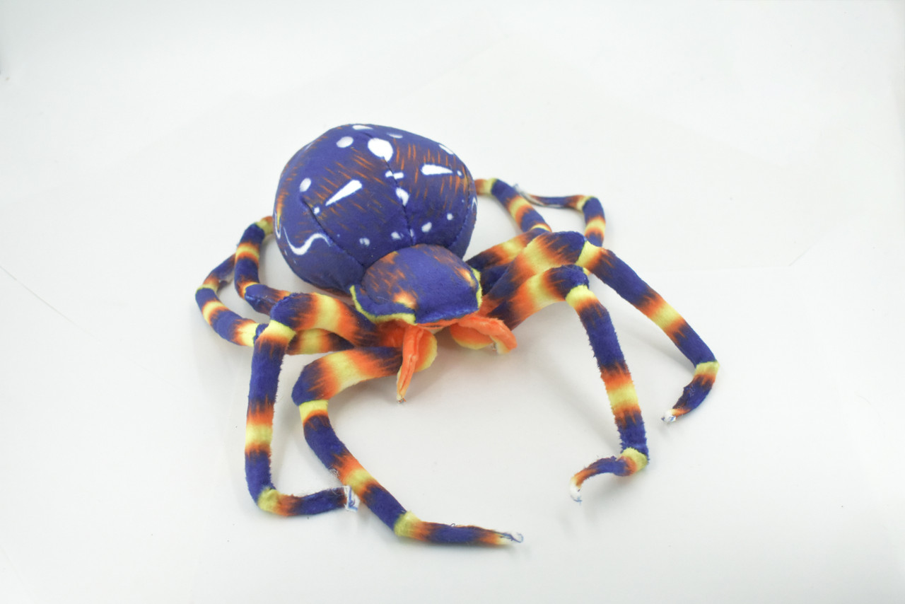 Spider, Blue, Arthropods, Arachnids, Stuffed Insect, Plush, Educational, Realistic Design, Figure, Replica, Soft, Toy, Kids, Educational, Gift,         10 "        RI39 BA2