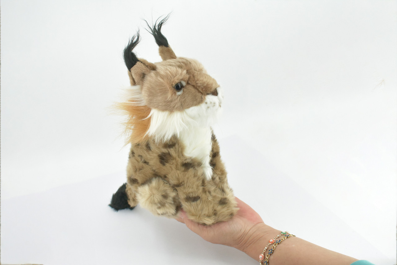 Lynx, Cat, Canada lynx, Very High Quality, Stuffed, Educational, Plush Realistic Figure, Lifelike Model, Replica, Toys, Kids, Gift,     12 Inches Tall.   