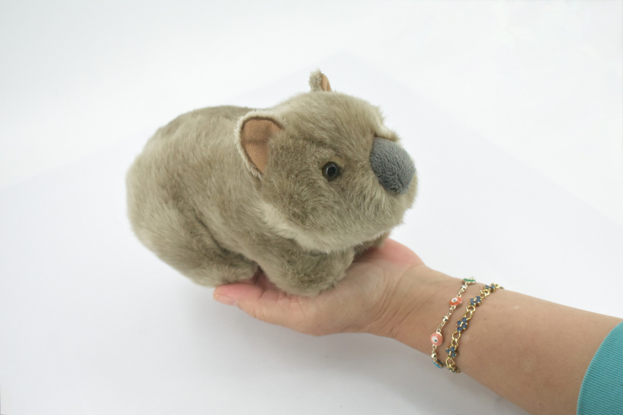 Wombat, Marsupials, Australia, Stuffed Animal, Plush, Educational, Realistic Design, Figure, Replica, Soft, Toy, Kids, Educational, Gift,         8 "        RI42 BA3