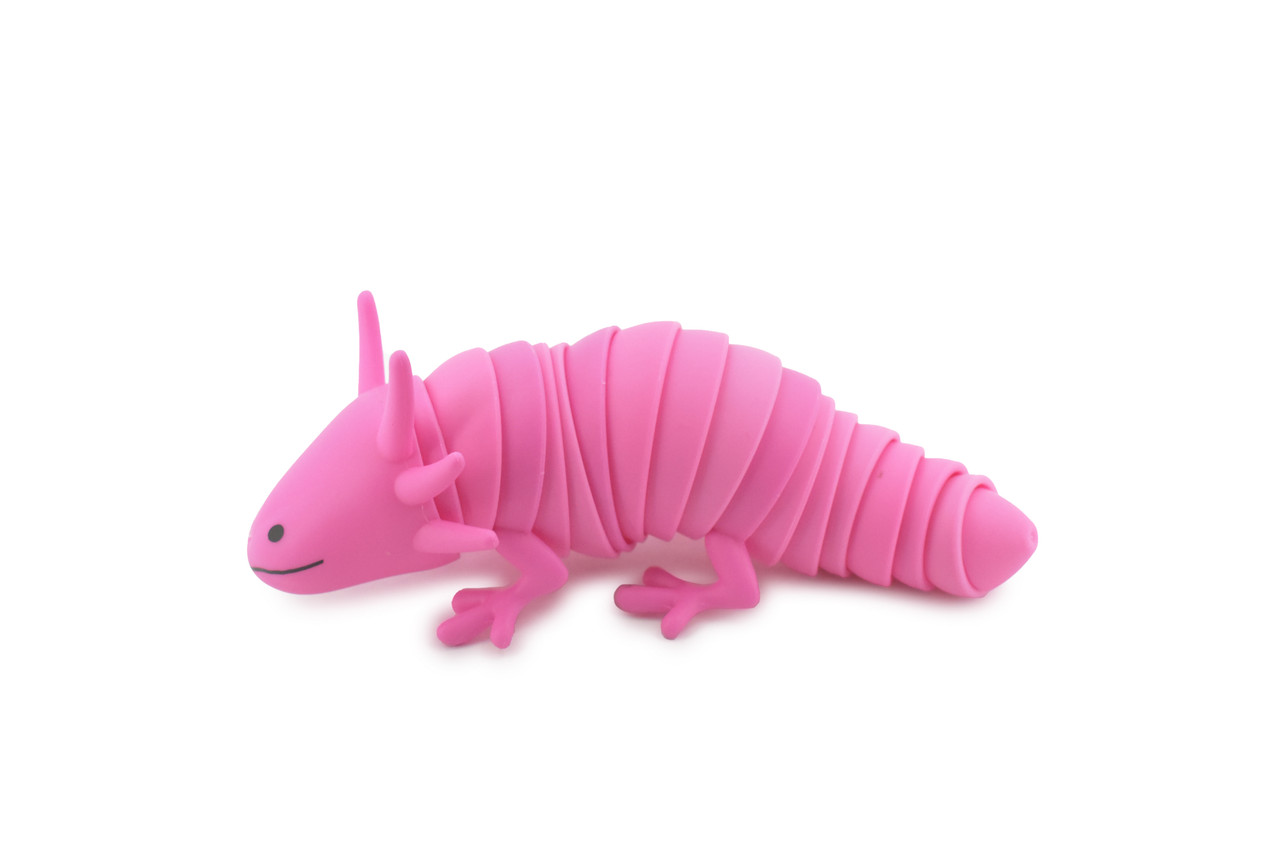 Axolotl, Pink, Paedomorphic Salamander, Sensory Fidget Stress Relief Axolotl, Educational, Plastic, Design, Figure, Toy, Kids, Educational, Gift,      7"      RI27 B301