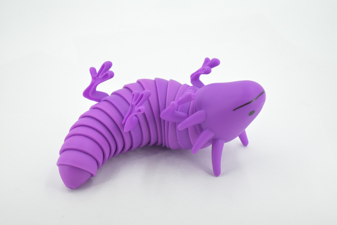 Axolotl, Purple, Paedomorphic Salamander, Sensory Fidget Stress Relief Axolotl, Educational, Plastic, Design, Figure, Toy, Kids, Educational, Gift,      7"      RI26 B301