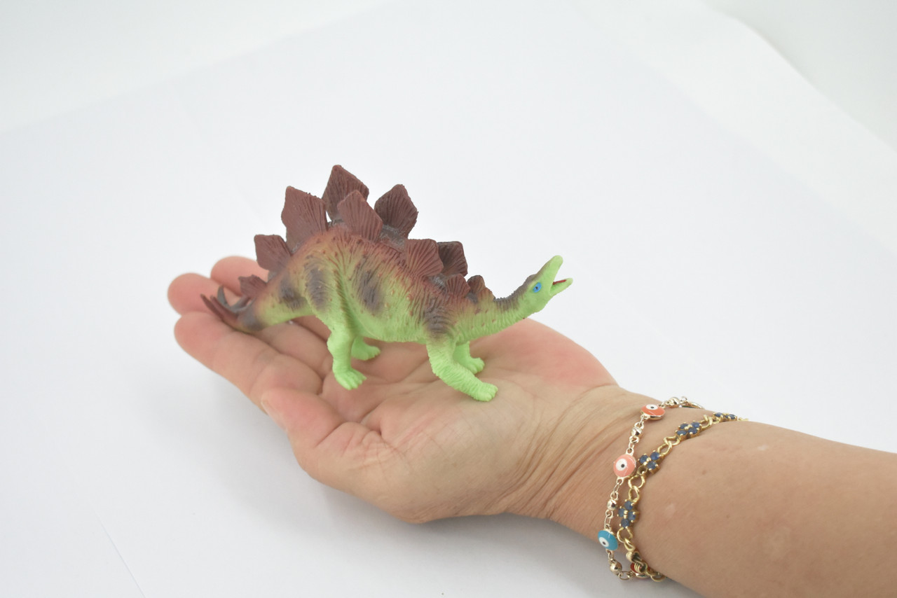 Stegosaurus, Stegosauria, Dinosaur, Jurassic, High Quality, Hand Painted, Rubber, Realistic, Figure, Model, Replica, Toy, Kids, Educational, Gift,      6"     RI19 B166 