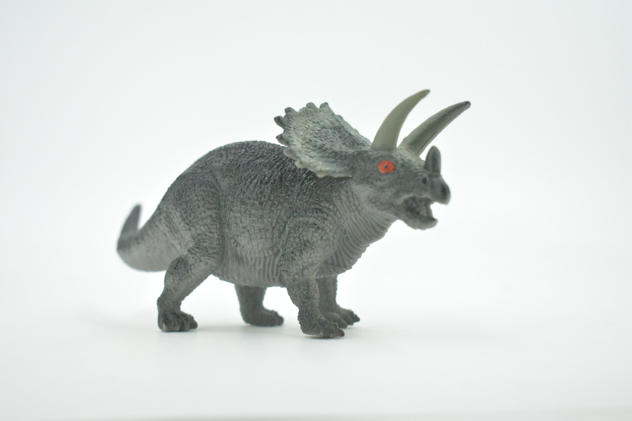 Triceratops, Ceratopsian, Dinosaur, Cretaceous, High Quality, Hand Painted, Rubber, Realistic, Figure, Model, Replica, Toy, Kids, Educational, Gift,      6"     RI20 B166 