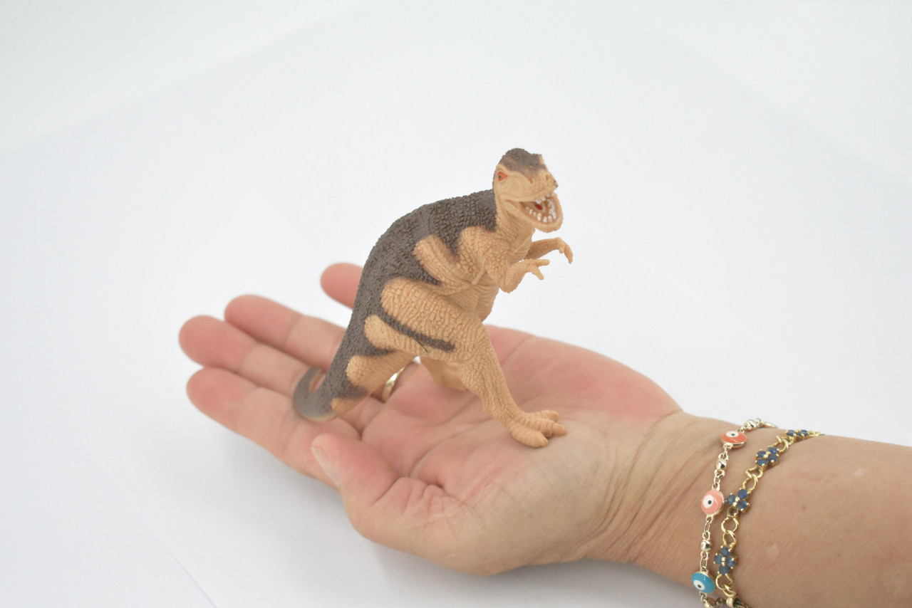Tyrannosaurus rex, King of Dinosaurs, T-Rex, High Quality, Hand Painted, Rubber, Realistic, Model, Replica, Toy, Kids, Educational, Gift,      5 1/2"     RI24 B166 