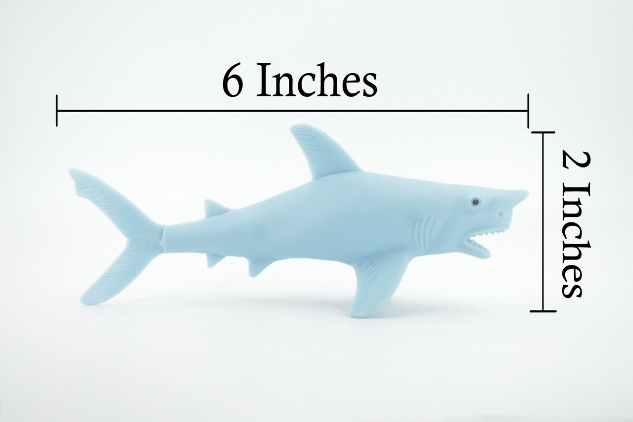 Shark, Great White, Carcharodon carcharias, High Quality, Realistic, Plastic, Fish, Figure, Model, Toy, Kids, Educational, Gift,        6"     RI50 B223      