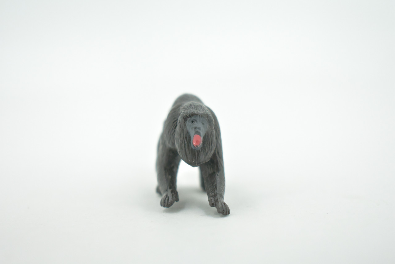 Monkey, Howler, Alouatta caraya, Primates, High Quality, Hand Painted, Rubber, Realistic, Figure, Model, Replica, Toy, Kids, Educational, Gift,     2 1/2"     CH727 BB176 