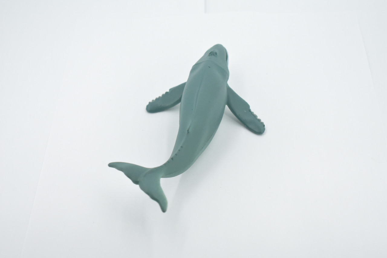 Whale, Humpback Whale, Marine Mammal, Soft Rubber,  Animal, Realistic, Figure, Model, Replica, Toy, Kids, Educational, Gift,        6"      CWG303 B111