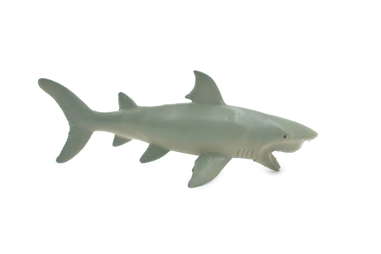 Shark, Great White, G.W. Shark, High Quality, Rubber Fish, Realistic, Figure, Model, Replica,  Toy, Kids, Educational, Gift,          7"        CWG310 B382          