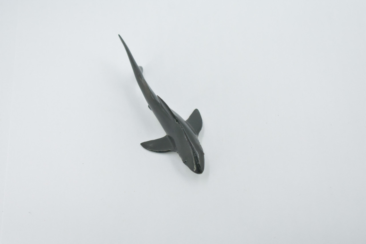 Galapagos Islands Shark, Black, Educational, Hand Painted, Realistic Plastic Shark, Lifelike, Diorama, Model, Toy, Kids, Gift,  3 1/2 Inches.  F1529 B150