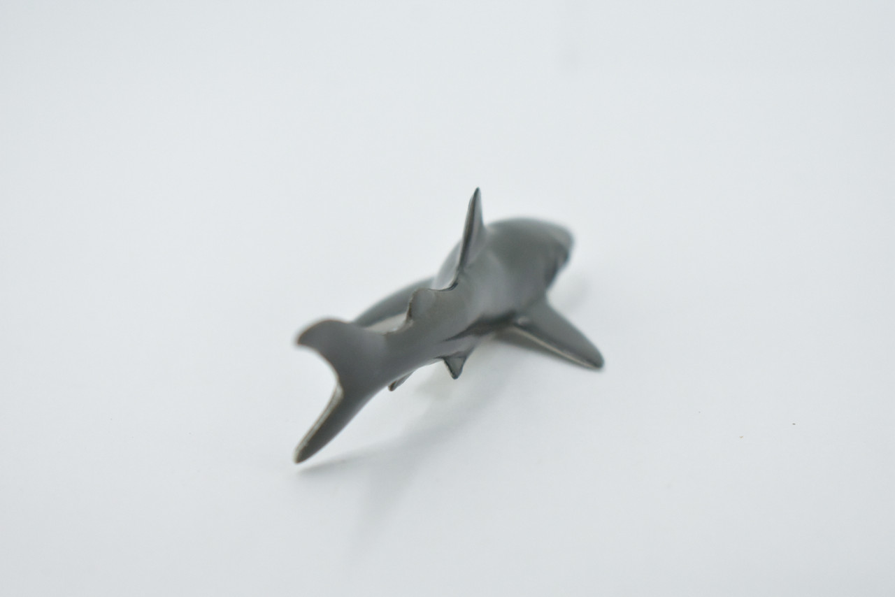 Galapagos Islands Shark, Black, Educational, Hand Painted, Realistic Plastic Shark, Lifelike, Diorama, Model, Toy, Kids, Gift,  3 1/2 Inches.  F1529 B150