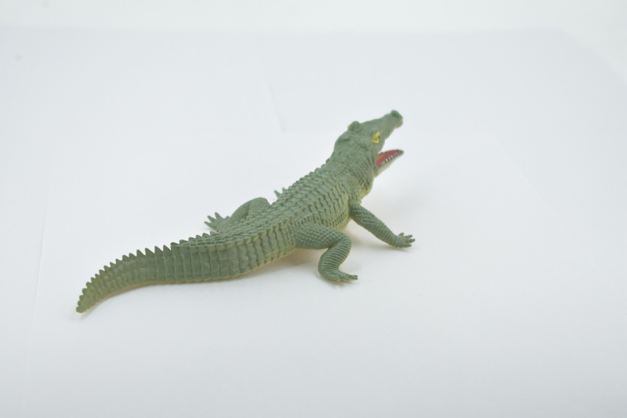 Crocodile, Alligator, Reptile, Educational, Realistic, Plastic, Hand Painted, Figure, Lifelike, Model, Figurine, Replica, Gift,        7"     CWG311 B50