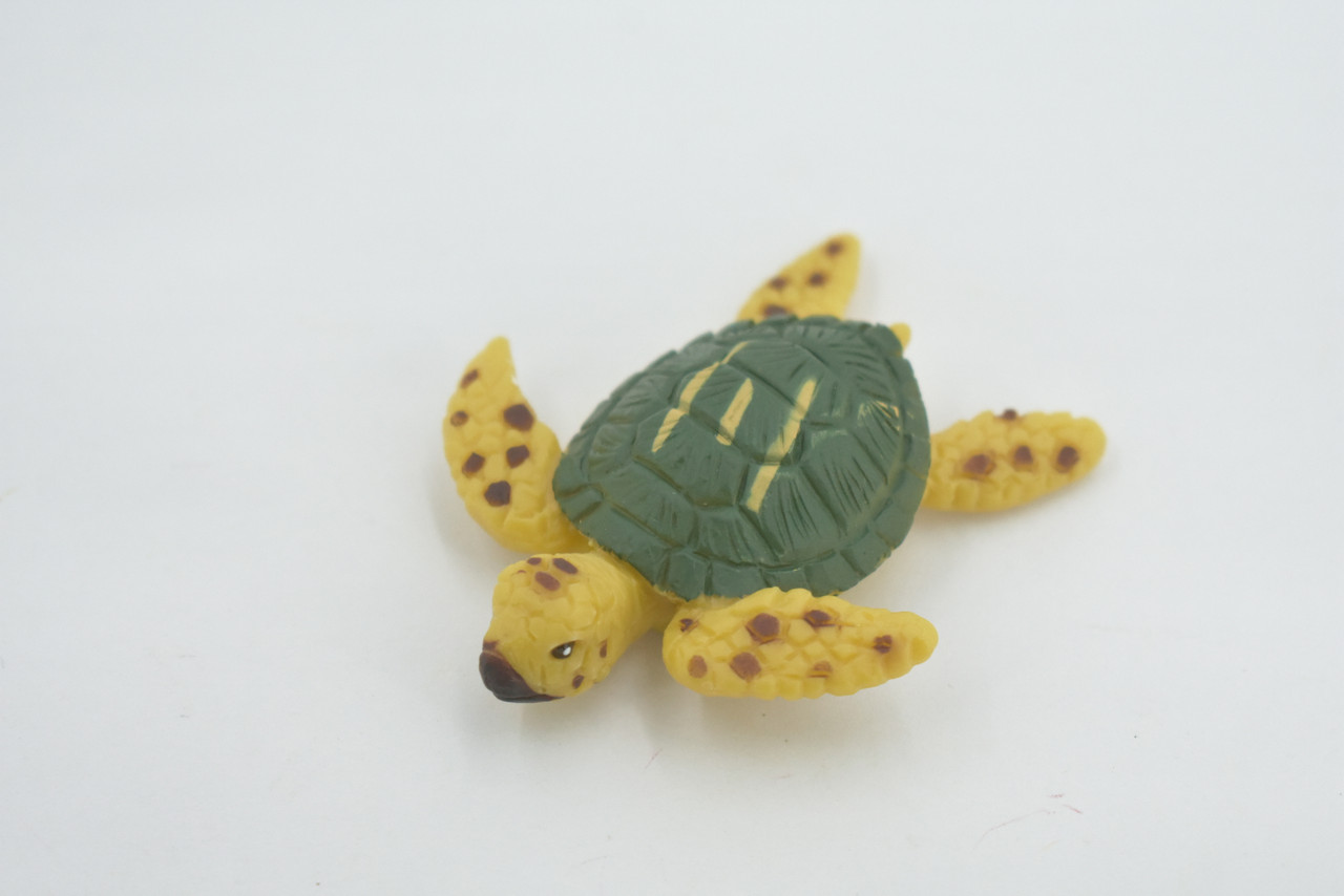 Sea Turtle, 3 Piece Set, 3 Sizes, Design, Realistic, Figure, Reptile, Educational, Lifelike, Model, Figurine, Replica, Toy, Kids, Gift,      3"     F3914 B618