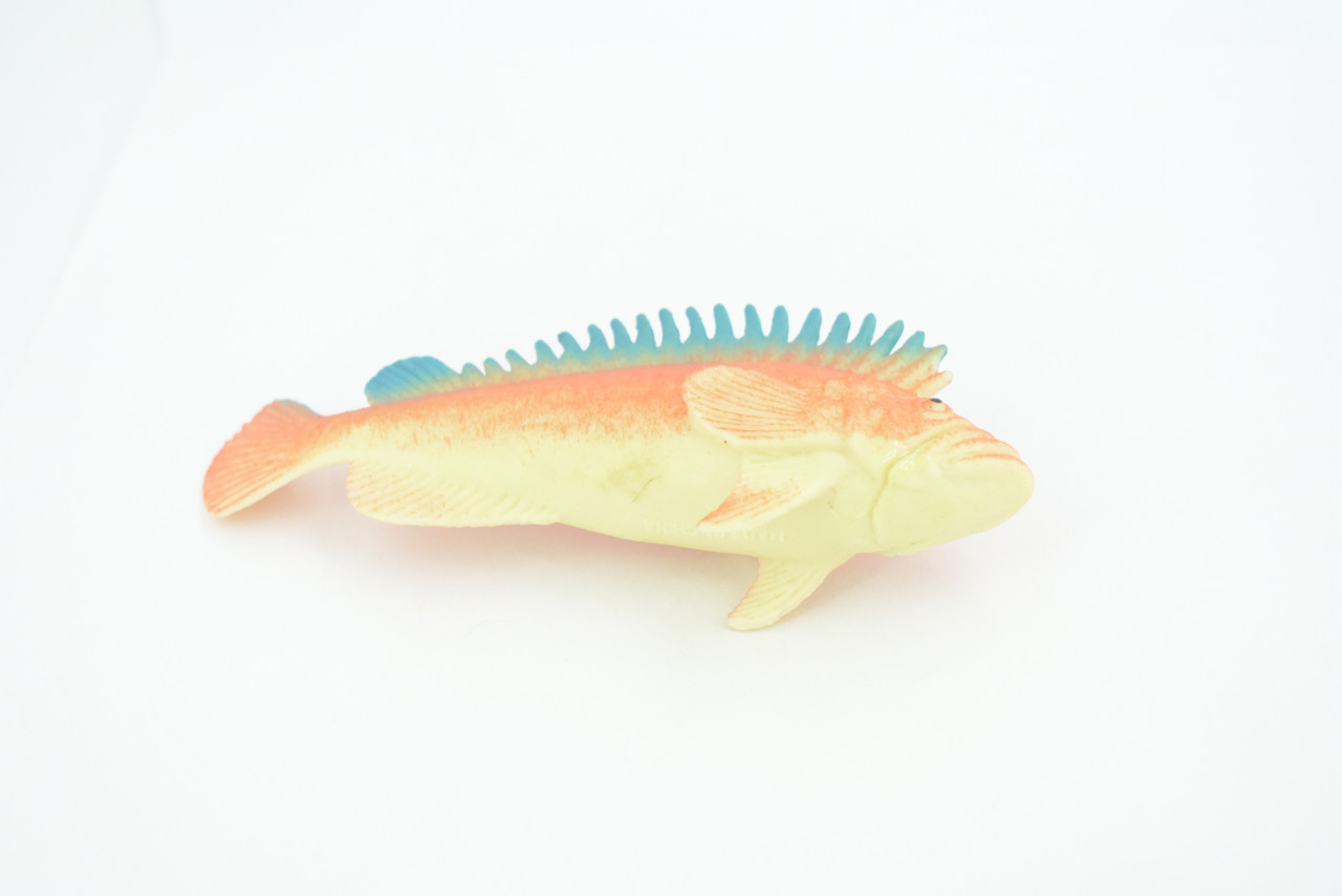 Red Snapper, Sebastes miniatus, Saltwater, Rubber Fish, Realistic, Figure, Model, Replica, Toy, Kids, Educational, Gift,       4 1/2"        F0416  B378