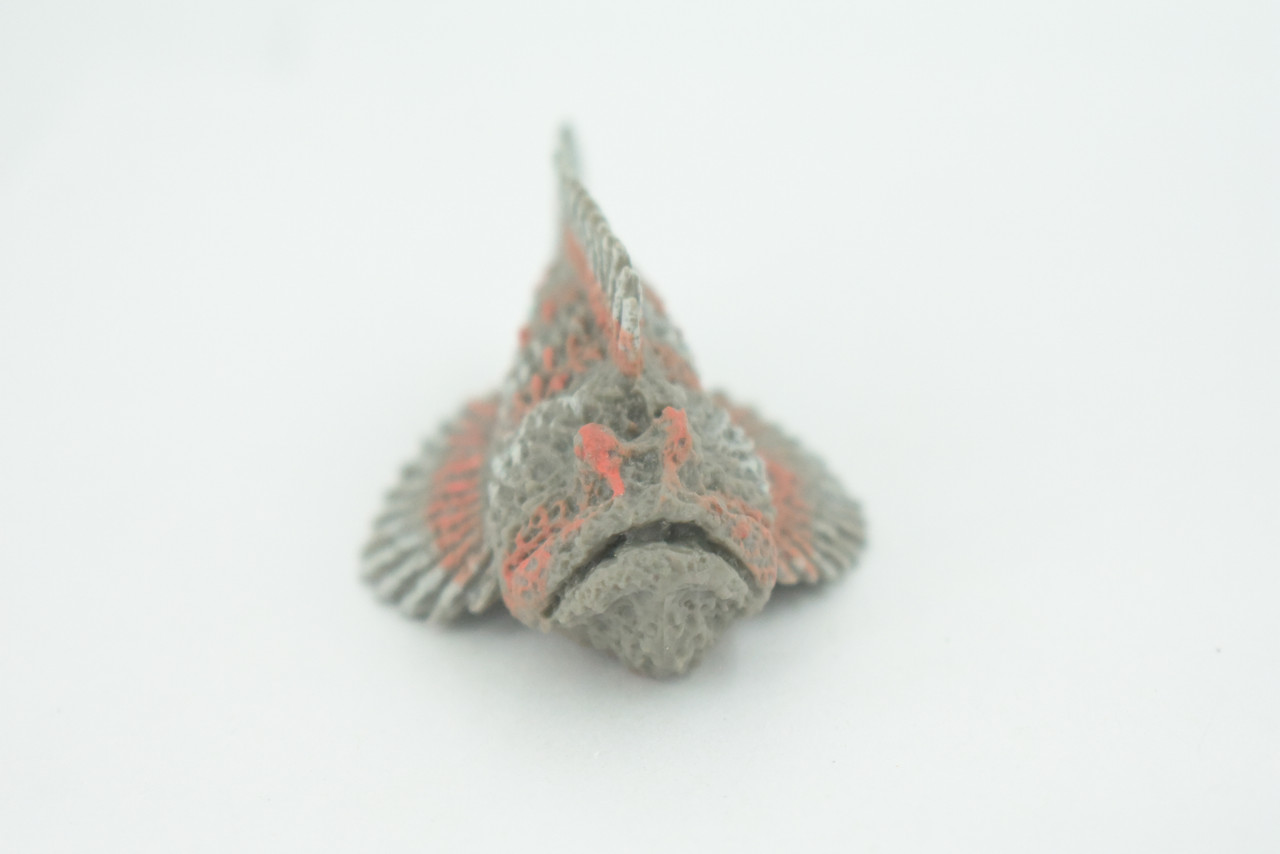 Stonefish, Scorpionfish, Venomous fish, Very Nice Rubber Fish, Educational, Hand Painted, Realistic, Replica, Toys, Kids, Gift,  2 3/4 Inches.