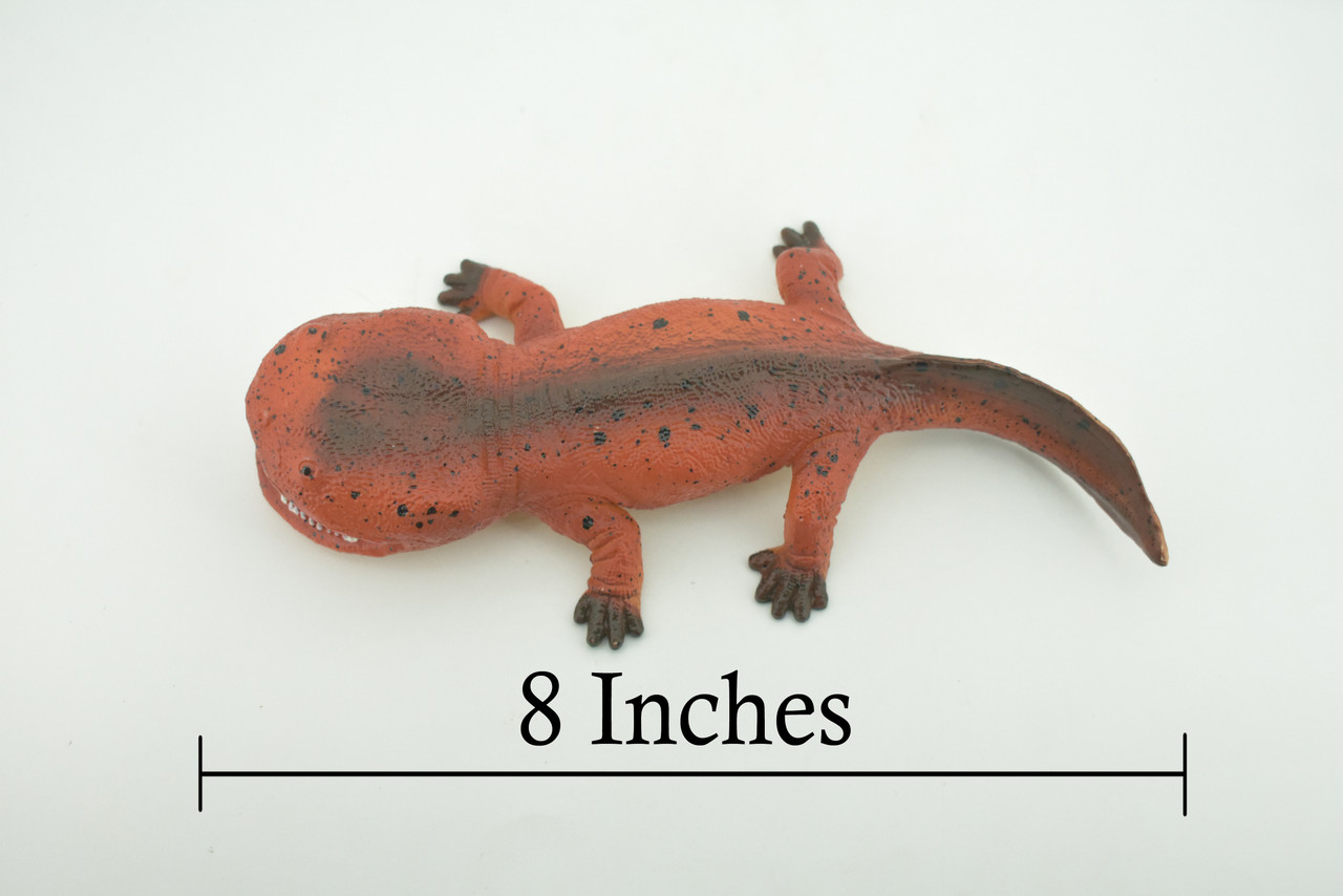 Koolasuchus Cleelandi, Red, Prehistoric Amphibian, Museum Quality, Hand Painted, Realistic, Rubber, Animal, Figure, Model, Toy, Kids, Educational, Gift  8"  CH729 BB177