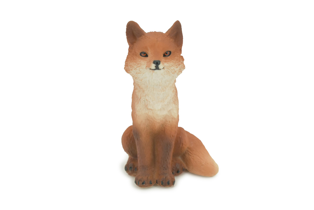 Fox, Red Fox, Vulpes, High Quality, Hand Painted, Rubber, Realistic, Figure, Model, Replica, Toy, Kids, Educational, Gift,     4"    CH280 BB177
