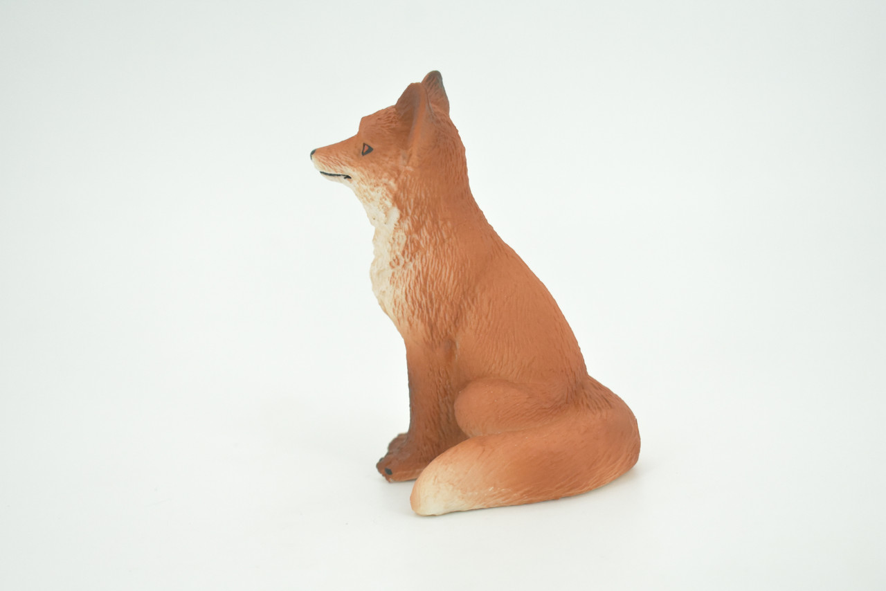 Fox, Red Fox, Vulpes, High Quality, Hand Painted, Rubber, Realistic, Figure, Model, Replica, Toy, Kids, Educational, Gift,     4"    CH280 BB177
