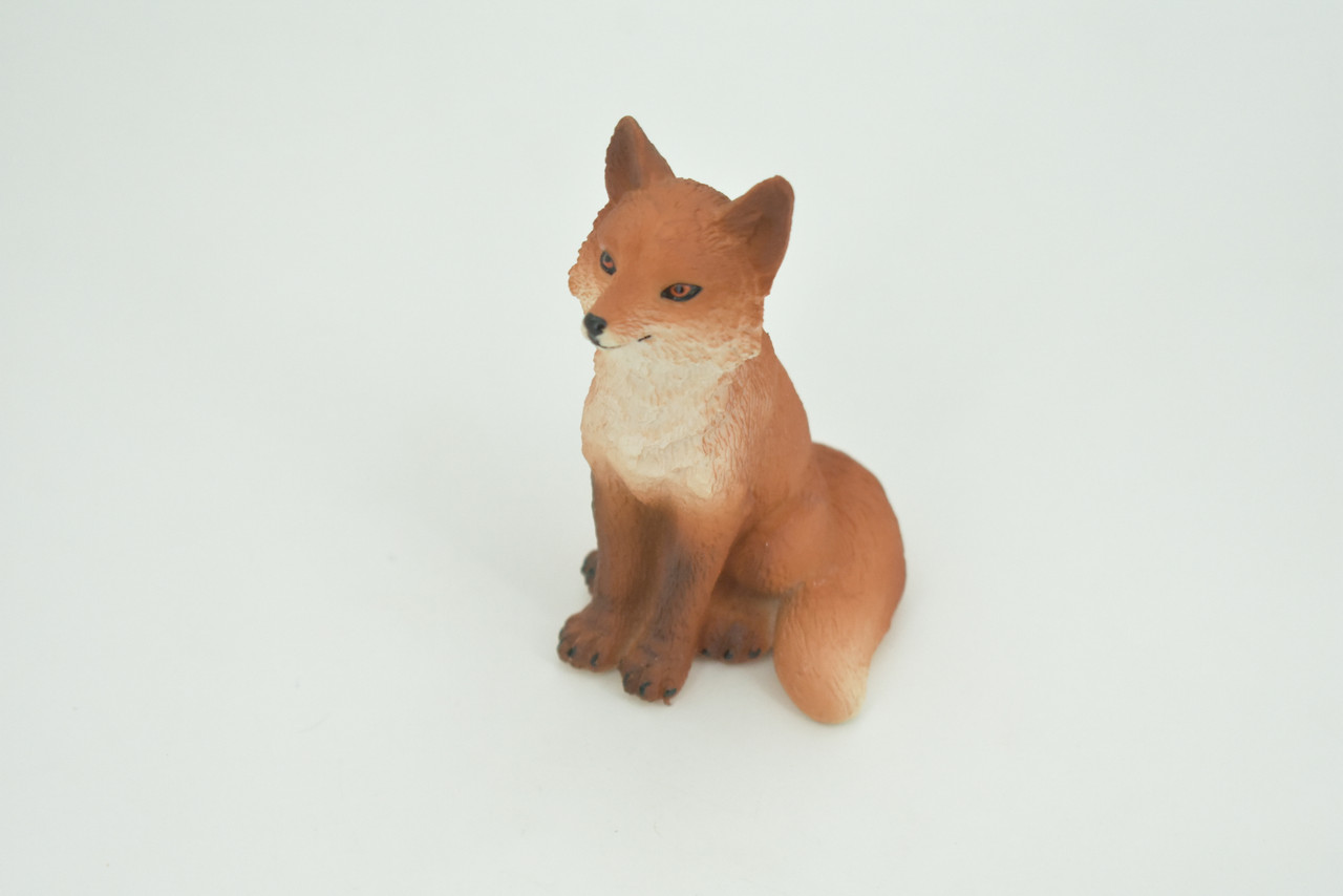 Fox, Red Fox, Vulpes, High Quality, Hand Painted, Rubber, Realistic, Figure, Model, Replica, Toy, Kids, Educational, Gift,     4"    CH280 BB177
