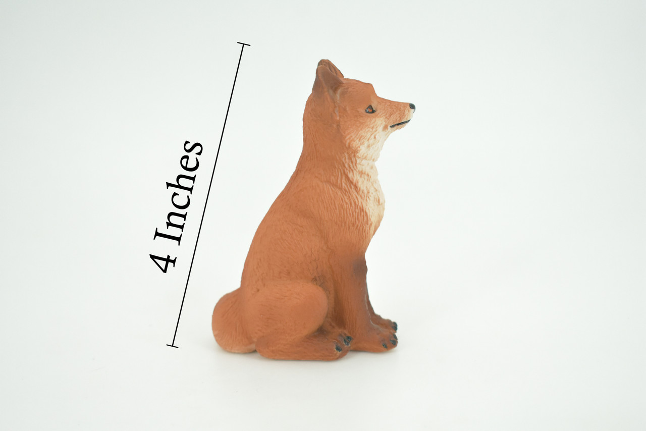 Fox, Red Fox, Vulpes, High Quality, Hand Painted, Rubber, Realistic, Figure, Model, Replica, Toy, Kids, Educational, Gift,     4"    CH280 BB177
