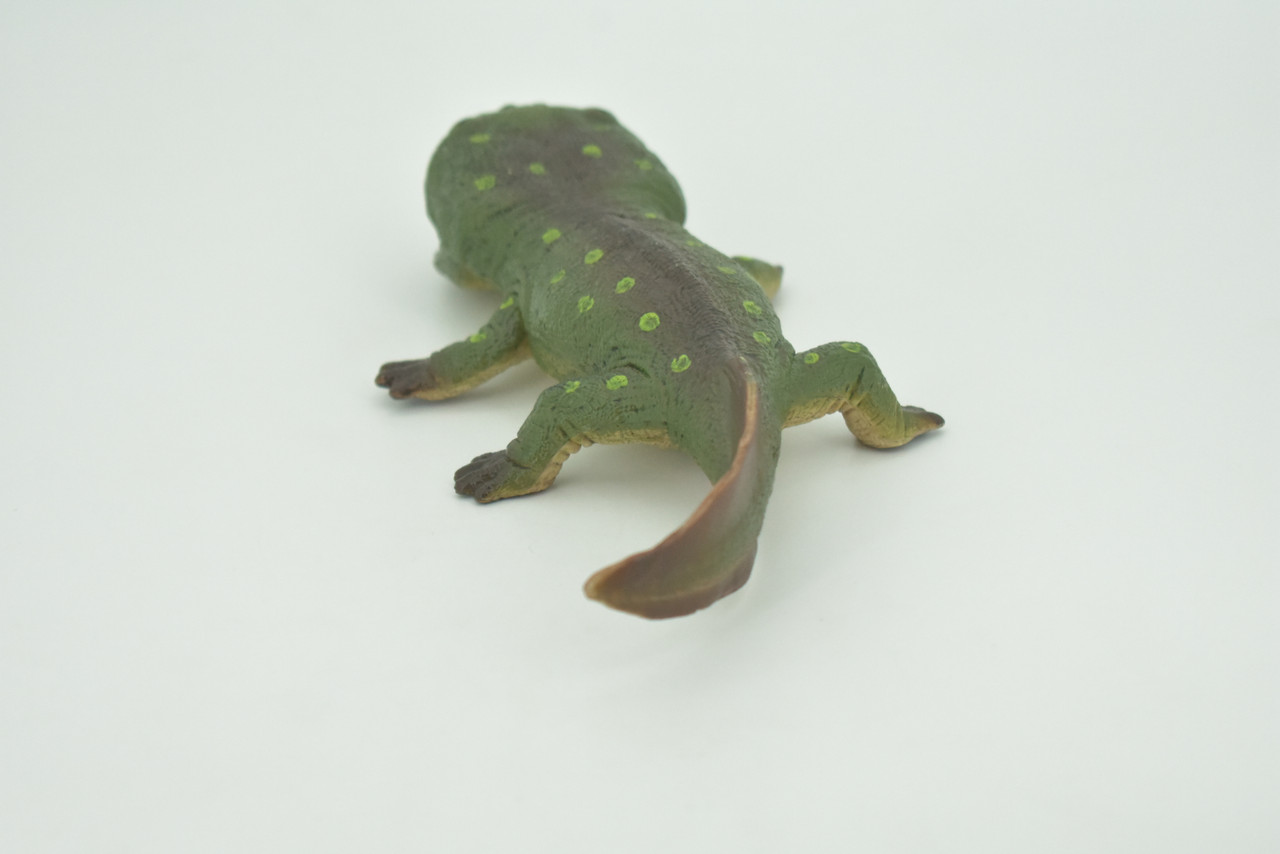 Koolasuchus Cleelandi, Green, Prehistoric Amphibian, Museum Quality, Hand Painted, Realistic, Rubber, Animal, Figure, Model, Toy, Kids, Educational, Gift  8"  CH282 BB178