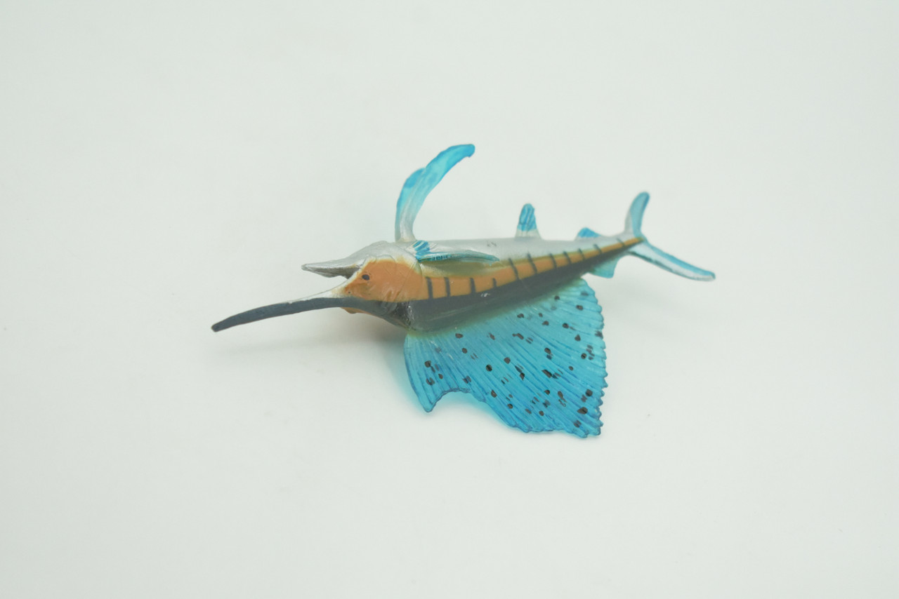Fish, Sailfish, Billfish, Museum Quality, Hand Painted, Rubber Fish, Realistic Toy Figure, Model, Replica, Kids, Educational, Gift,     4"    CH287 BB179