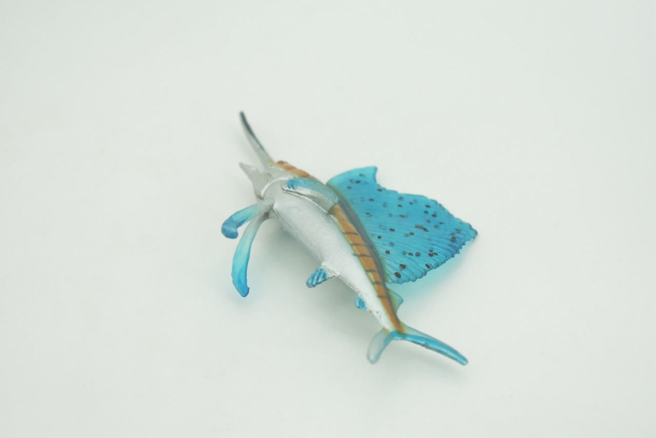 Fish, Sailfish, Billfish, Museum Quality, Hand Painted, Rubber Fish, Realistic Toy Figure, Model, Replica, Kids, Educational, Gift,     4"    CH287 BB179