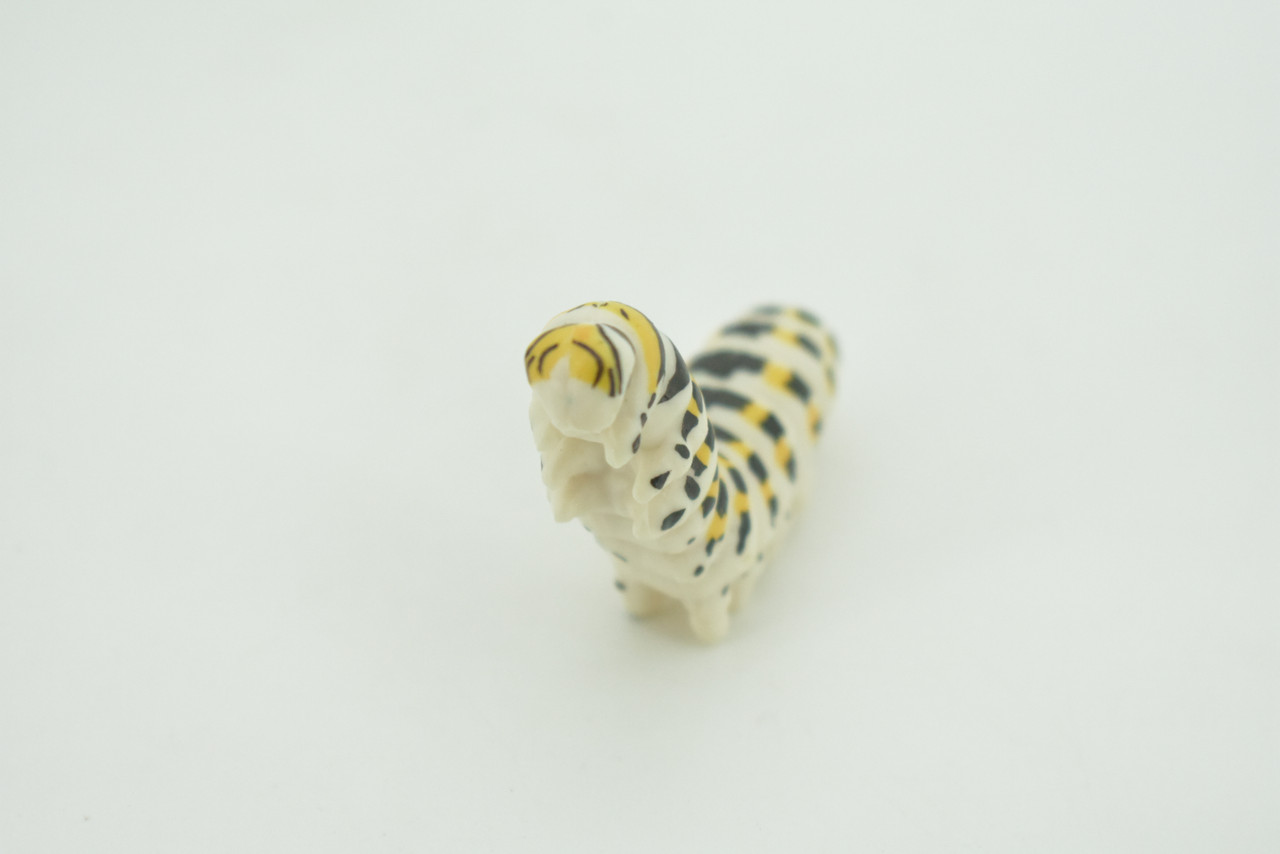 Caterpillar, larva of a butterfly or moth, High Quality, Hand Painted, Hard Rubber, Insect, Realistic, Figure, Model, Replica, Toy, Kids, Educational, Gift,   2"   CH291 BB179