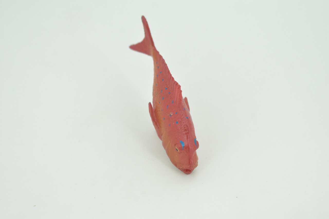 Red Snapper, Fish, Onaga, Rockfish, High Quality, Hand Painted, Hard Rubber, Realistic, Figure, Model, Toy, Kids, Educational, Gift,     3"     CH303 BB181