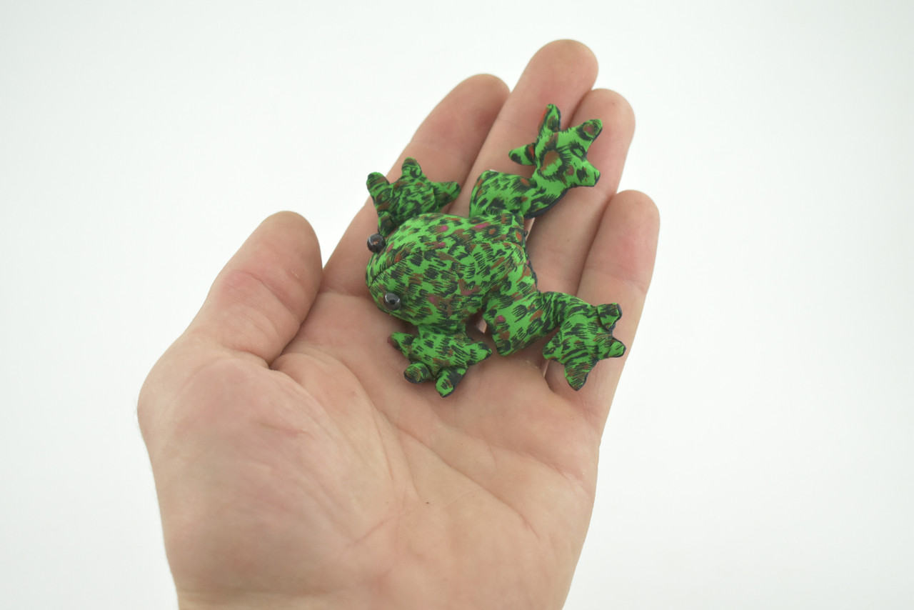 Frog, Amphibians, Green, Hand Made In Thailand, Sand Creatures, Paper Weight, Bean Bag, Cornhole, Game, Toy, Kids, Educational,  2  Inches. 