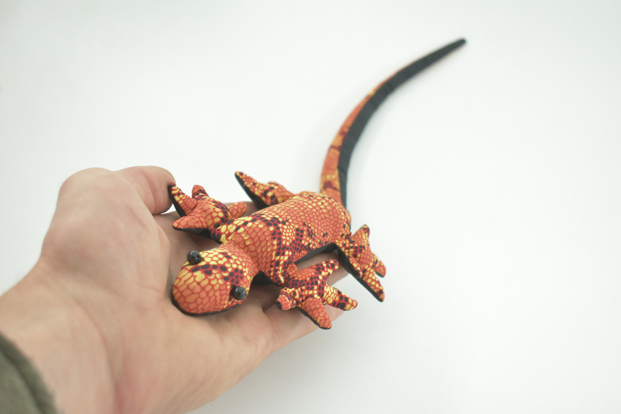 Lizard, Reptiles, Red, Hand Made In Thailand, Sand Creatures, Paper Weight, Bean Bag, Cornhole, Game, Toy, Kids, Educational,  16  Inches.