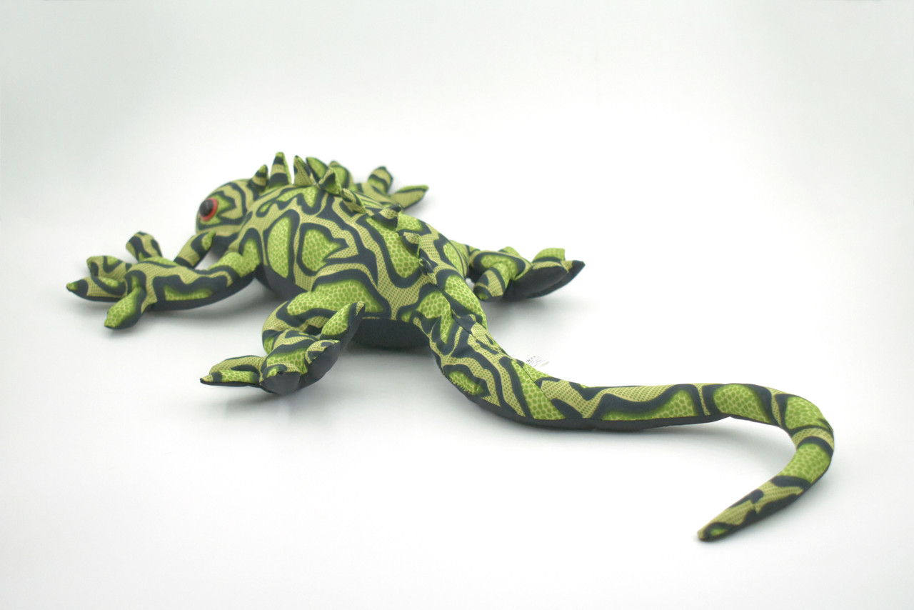 Lizard, Reptiles, Iguana, Green, Hand Made, Thailand Sand Creatures, Toy, Paper Weight, Bean Bag, Cornhole, Game, Kids, Educational, Gift, 17", 2lbs