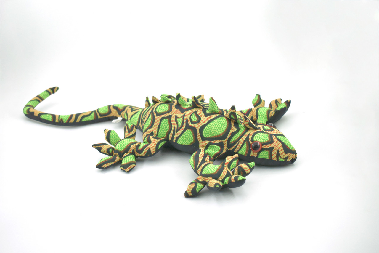Lizard, Reptiles, Iguana, Green, Hand Made, Thailand Sand Creatures, Toy, Paper Weight, Bean Bag, Cornhole, Game, Kids, Educational, Gift, 17" 2 lbs