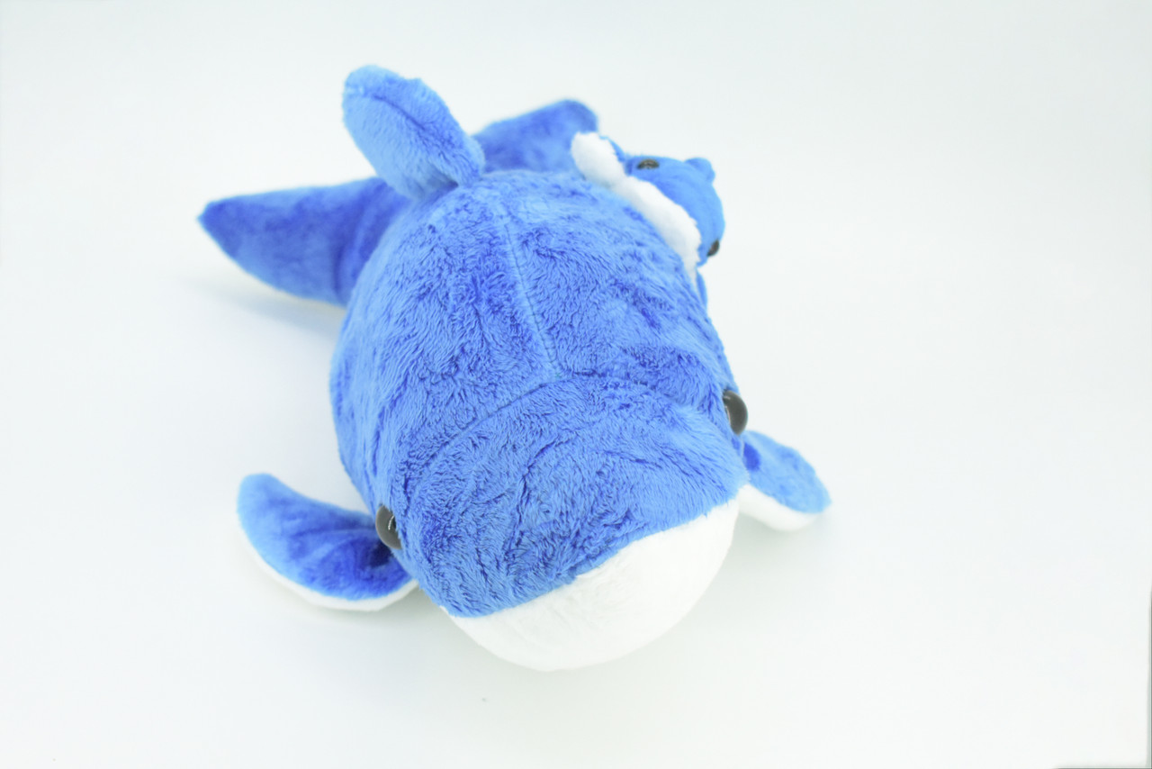 Dolphin with Baby, Plush Animal, Soft, Stuffed, Toy, Educational, Realistic Dolphin Design, Figure, Lifelike, Replica, Gift,       14"     PK06 B502