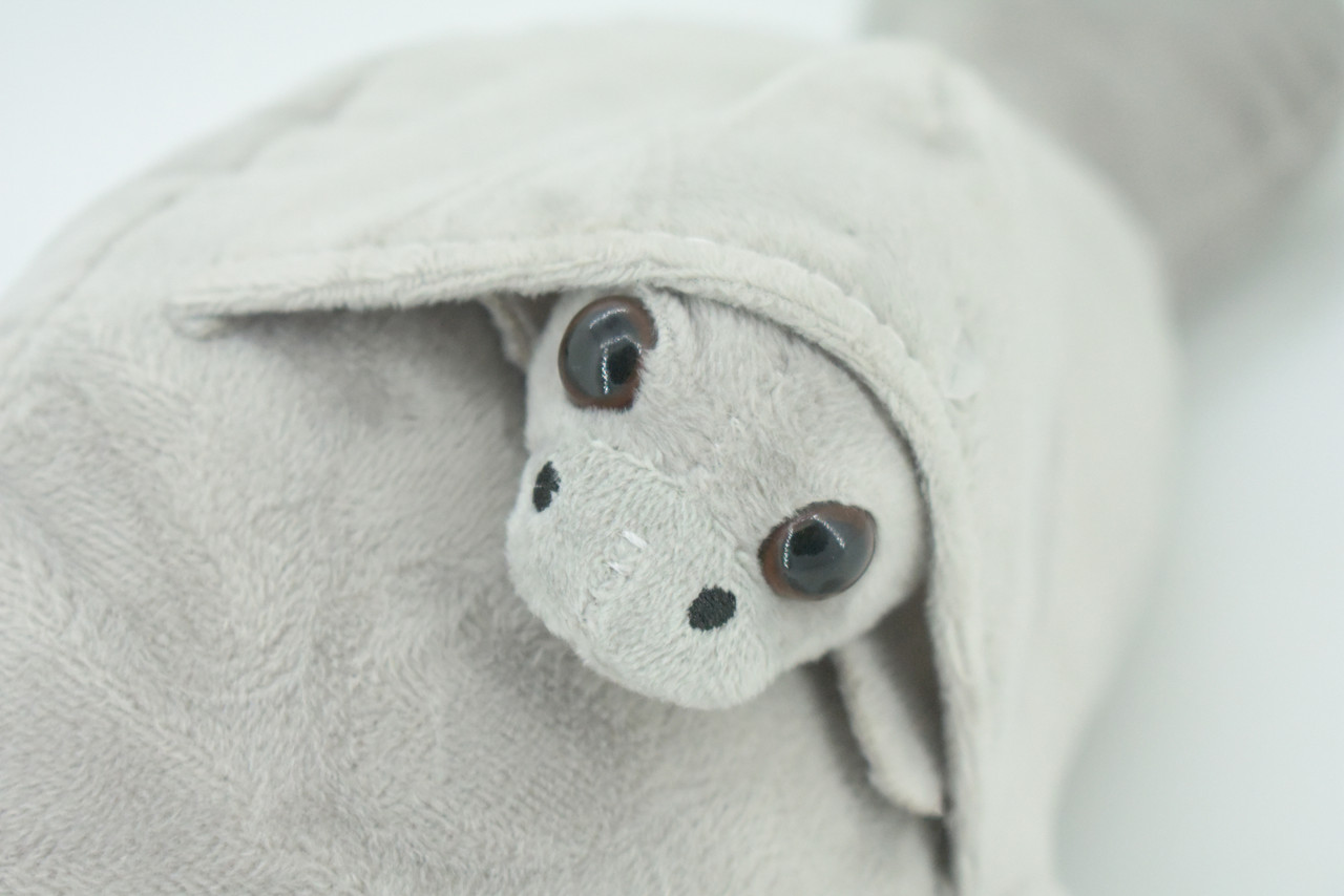 Manatee  with Baby, Plush Animal, Soft, Stuffed, Toy, Educational, Realistic Manatee Design, Figure, Lifelike, Replica, Gift,       16"     PK07 B503