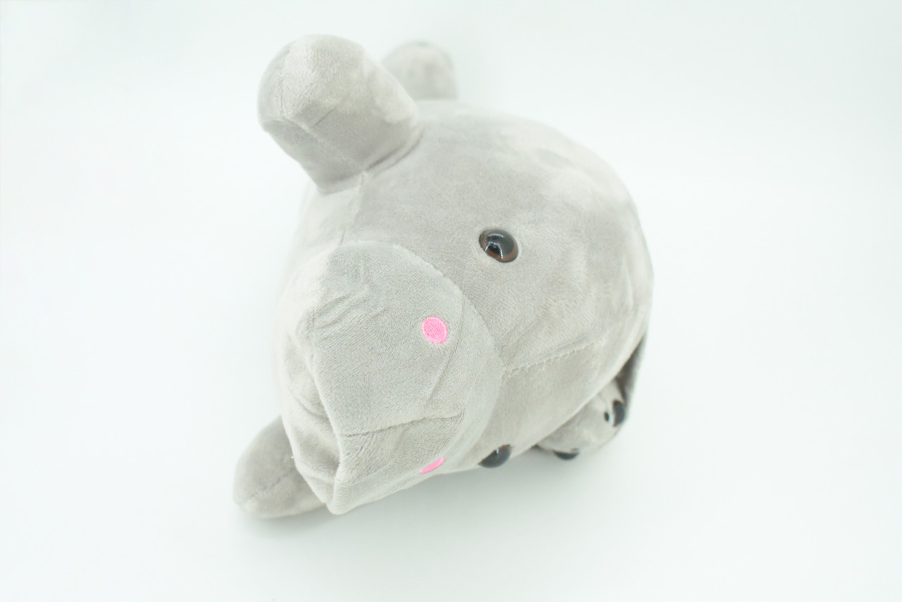 Manatee  with Baby, Plush Animal, Soft, Stuffed, Toy, Educational, Realistic Manatee Design, Figure, Lifelike, Replica, Gift,       16"     PK07 B503