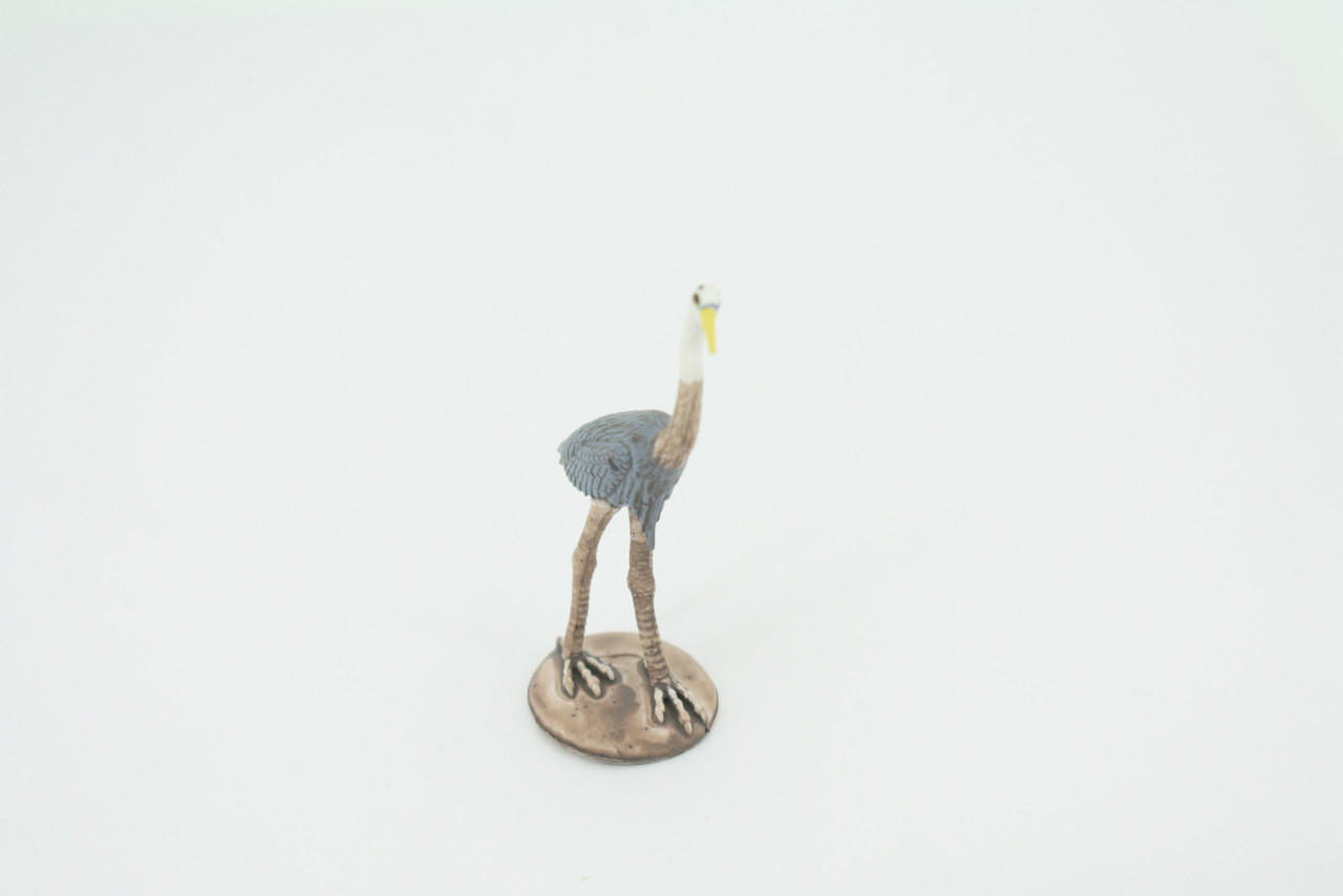 Great Blue Heron, Hand Painted, Educational, Rubber Bird, Realistic Figure, Lifelike Model, Figurine, Replica, Gift,      2 1/4"    SF11 B31   