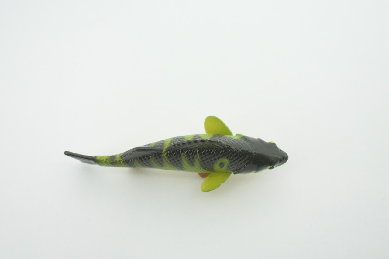 Yellow Perch, Hand Painted, Educational, Rubber Fish, Realistic Figure, Lifelike Model, Figurine, Replica, Gift,      2 3/4"    SF14 B31   