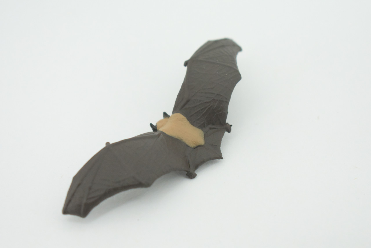 Bat, Hand Painted, Educational, Rubber Bat, Realistic Figure, Lifelike Model, Figurine, Replica, Gift,      3 1/4"    SF17 B31   