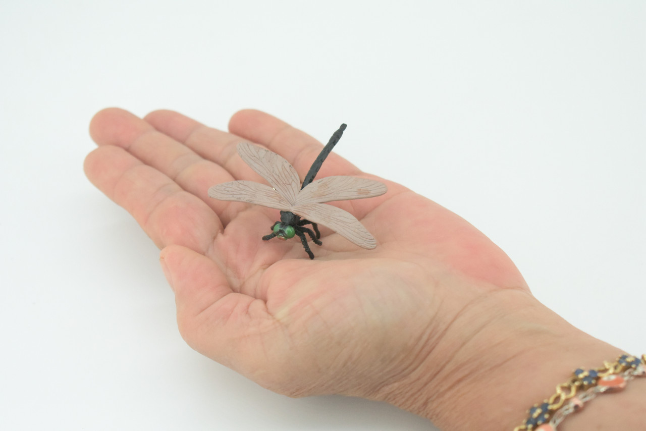 Dragonfly, Dragon Fly,  Hand Painted, Educational, Rubber Realistic Figure, Lifelike Model, Figurine, Replica, Gift,      2 1/4"    SF18 B31   