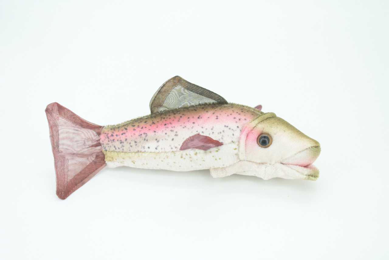Rainbow Trout Finger Puppet, Very Nice Plush Trout, Stuffed Fish, Educational, Realistic, Lifelike Model, Gift,   7"   FM11 B235